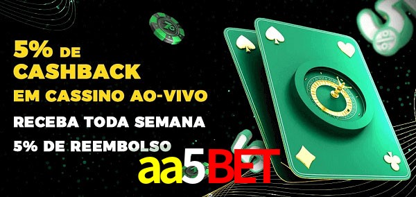 Promoções do cassino ao Vivo aa5bet